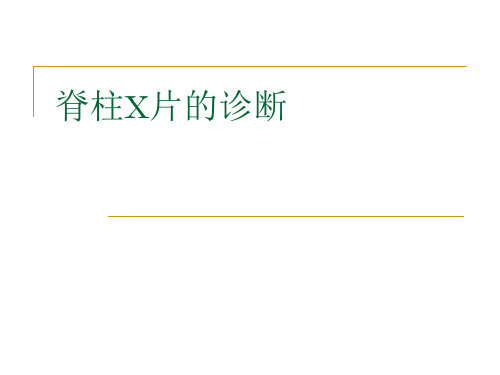 脊柱x片诊断