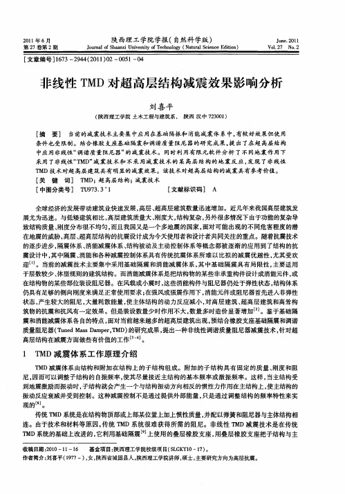 非线性TMD对超高层结构减震效果影响分析