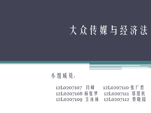 大众传媒与经济法的关系