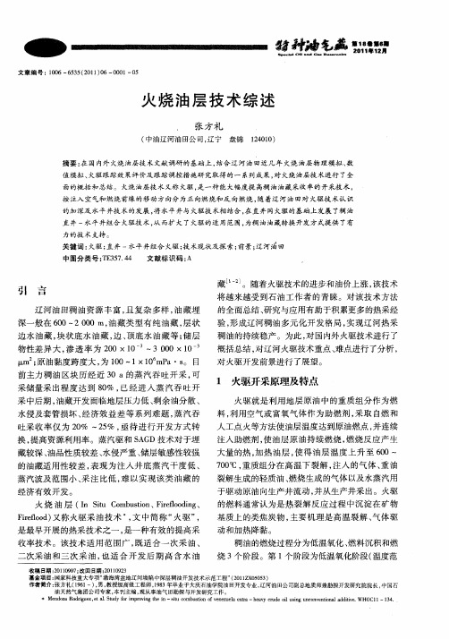 火烧油层技术综述