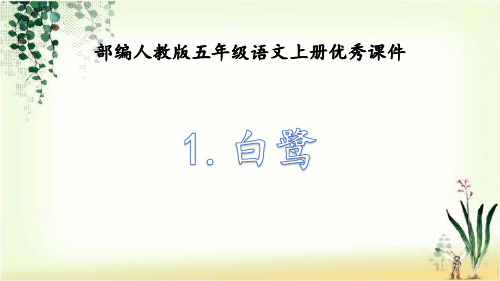 部编人教版五年级上册语文《1.白鹭》优秀课件PPT