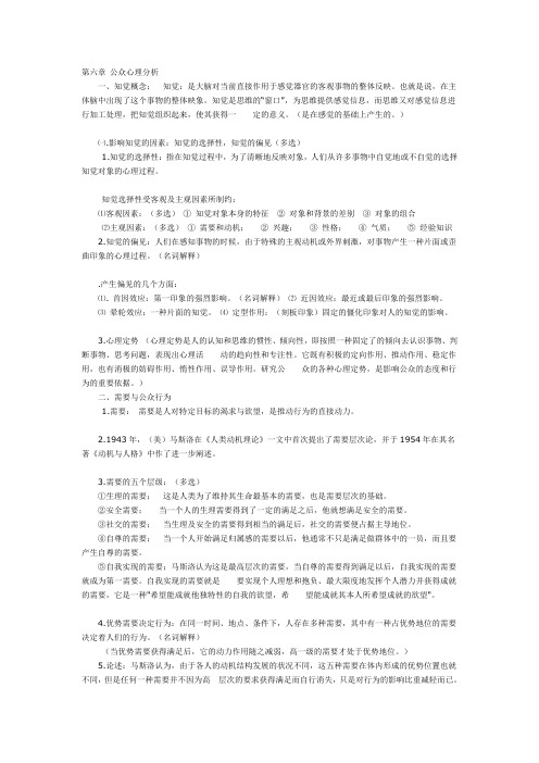 公众心理分析