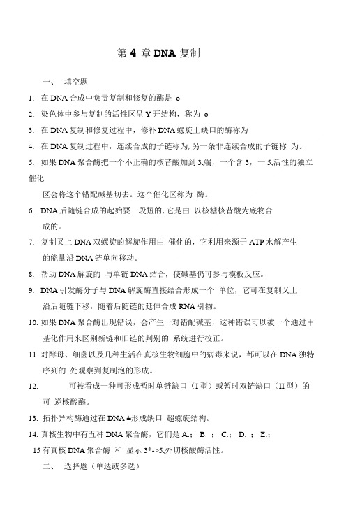 分子生物学第四章习题.doc