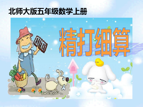 北师大版-五年级(上册)数学-小数除法精打细算ppt课件