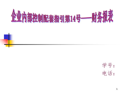 企业内部控制财务报表编制PPT课件
