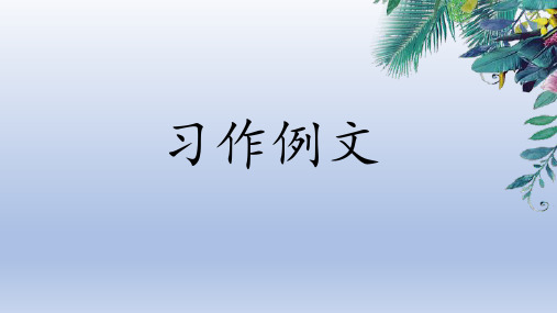 习作例文 微课课件
