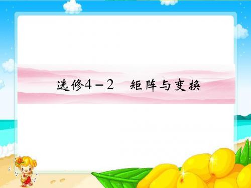 高三数学一轮复习第1课时二阶矩阵与变换课件文新人教A版选修
