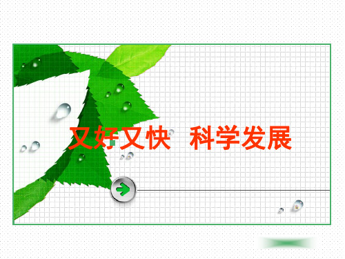 10又好又快 科学发展PPT课件