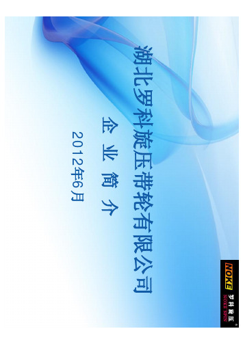 湖北罗科旋压带轮有限公司简介201208 08(东风汽车).ppt [兼容模式]