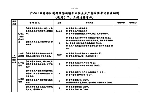 广西壮族自治区道路旅客运输企业安全系统生产实用标准化考评实施研究细则