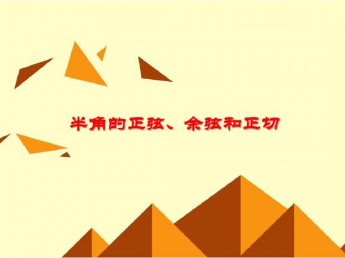 人教版B版高中数学必修4：半角的正弦、余弦和正切_课件1