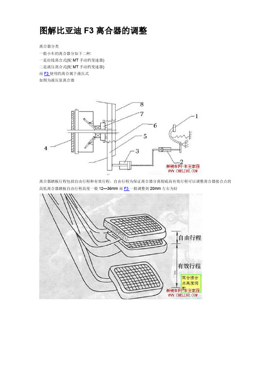 图解比亚迪F3离合器的调整