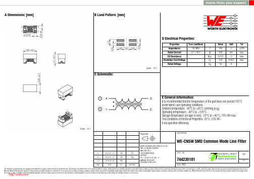 744230181;中文规格书,Datasheet资料