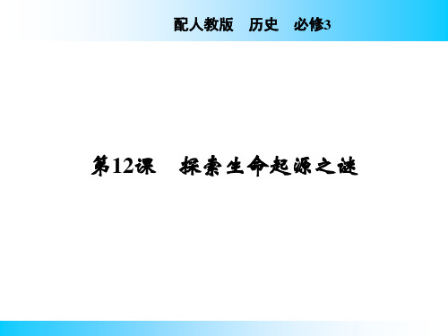 2020-2021学年人教版必修3 第12课 探索生命起源之谜 课件(28张)