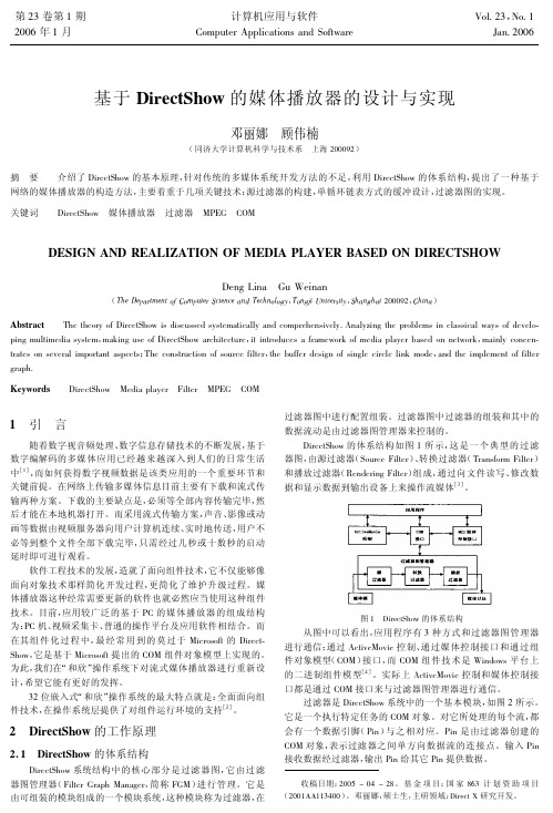 基于DirectShow的媒体播放器的设计与实现