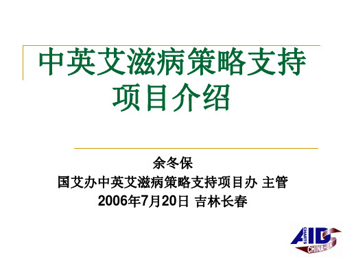 中英艾滋病策略支持