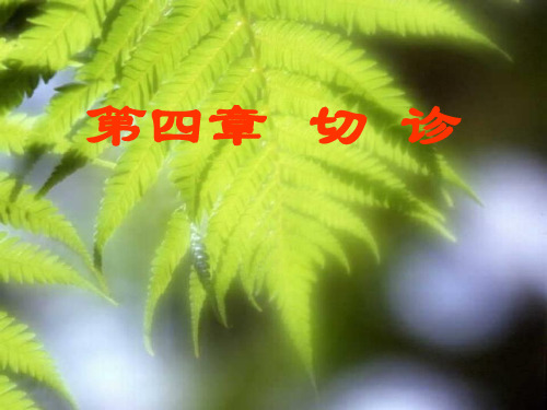 中医诊断学第四章切诊PPT课件