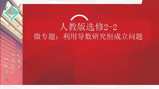 高二数学利用导数研究恒成立问题公开课优秀课件(经典、值得收藏)