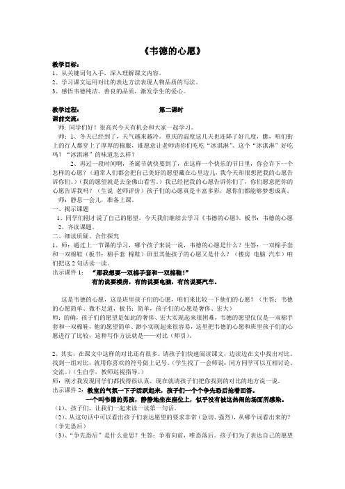 韦德的心愿教案