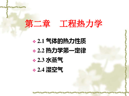 2.1 气体的热力性质