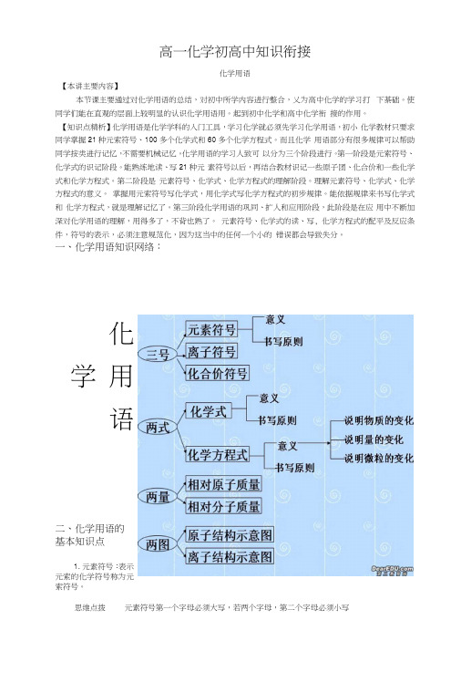 04高一化学初高中衔接-化学用语.docx