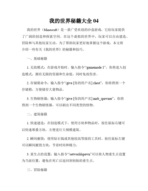 我的世界秘籍大全04
