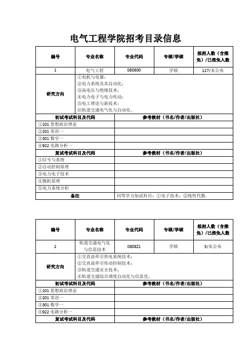 西南交通大学电气专业课信息