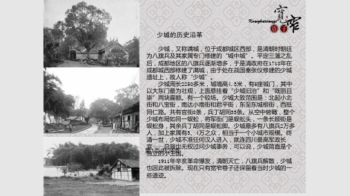 宽窄巷子历史文化保护区景观小品设计方案PPT课件