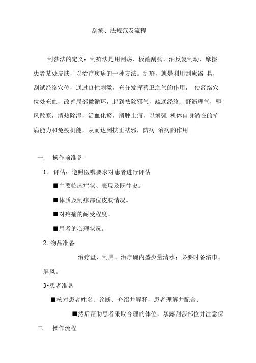 刮痧法操作流程