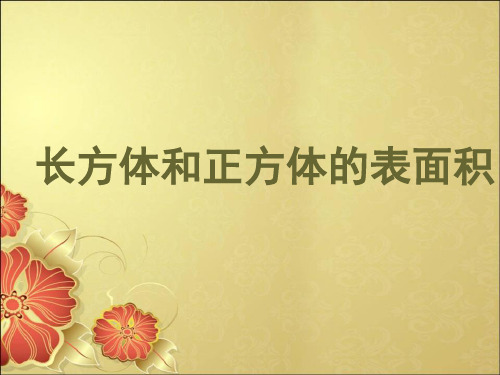 六年级上册数学课件长方体和正方体的表面积苏教版(共26张PPT)
