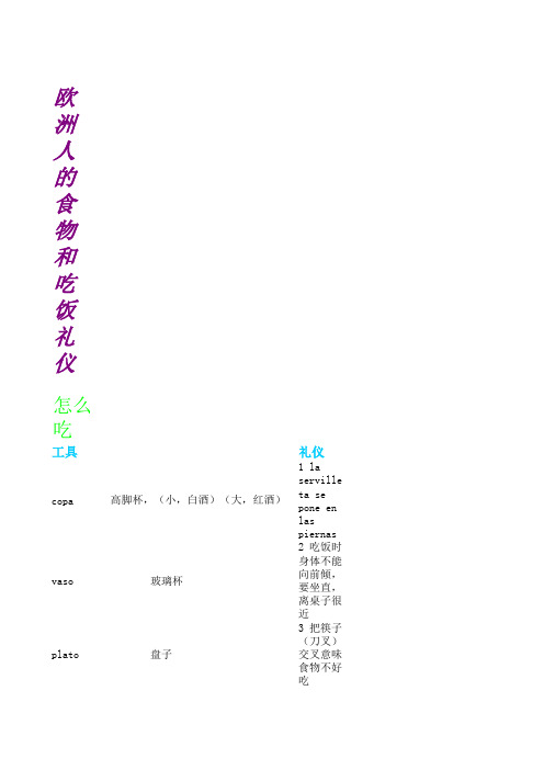 西班牙语文化学习笔记