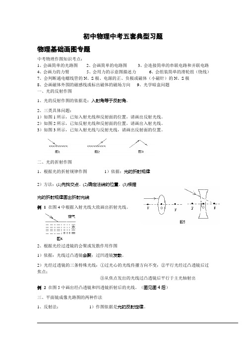 人教版初中物理中考重点题目