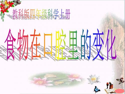四年级科学上册4.6口腔里的变化 PPT精品课件1教科版