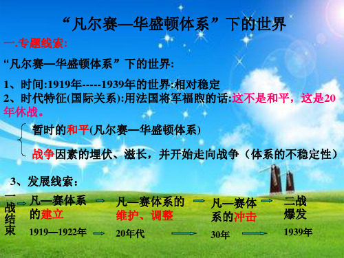 凡尔赛—华盛顿体系下的西方世界PPT教学课件