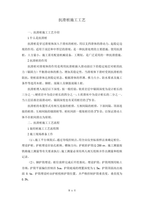 抗滑桩施工工艺