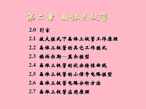 【精品课件】电子线路第二章