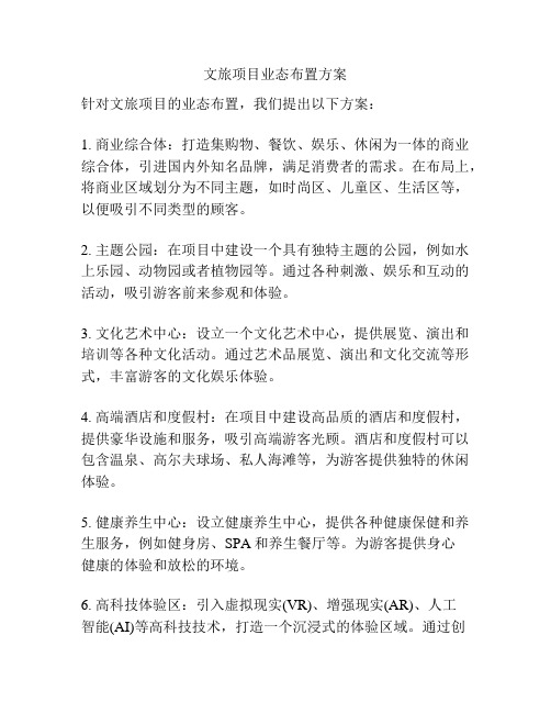 文旅项目业态布置方案