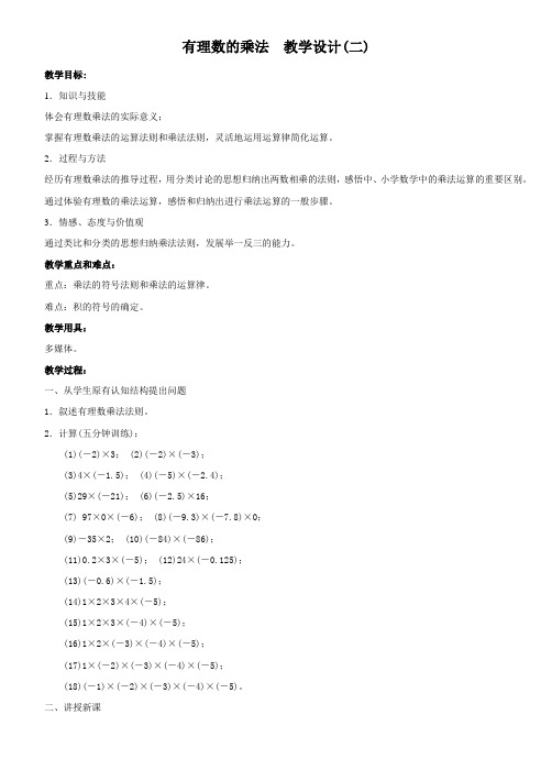 1.4.2有理数的乘法二