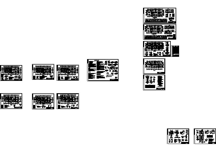 2层砖混别墅建筑构造施工平立面图