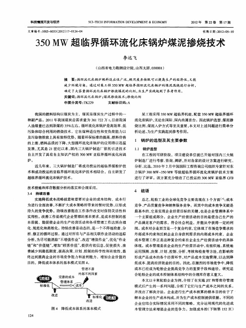 350MW超临界循环流化床锅炉煤泥掺烧技术