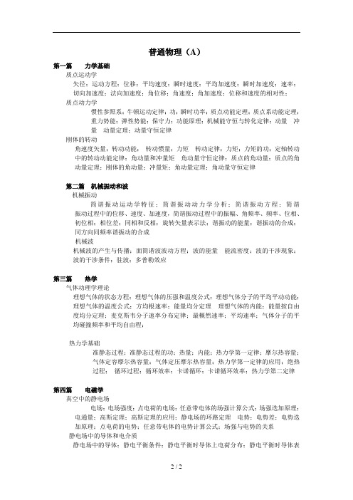 普通物理(A)
