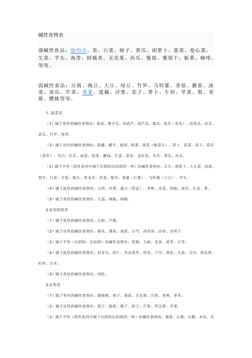 生儿子碱性食物表