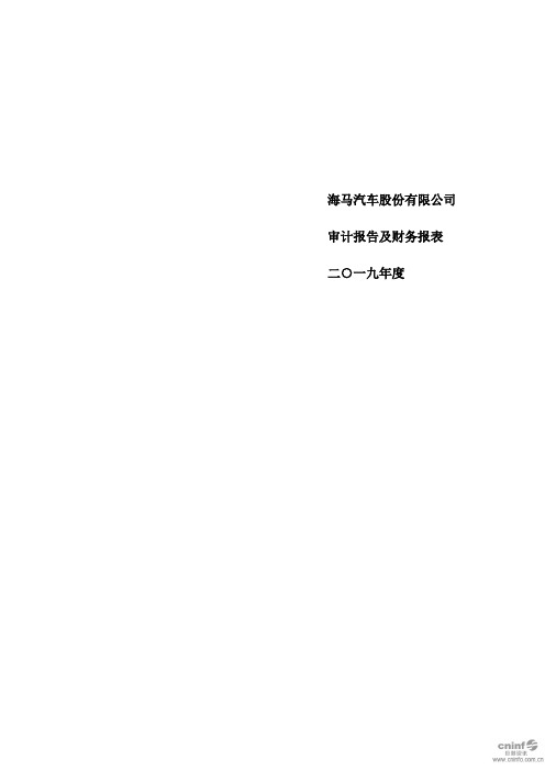 海马：2019年年度审计报告