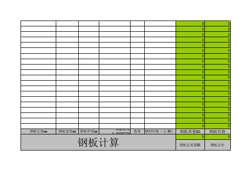 钢板质量计算器