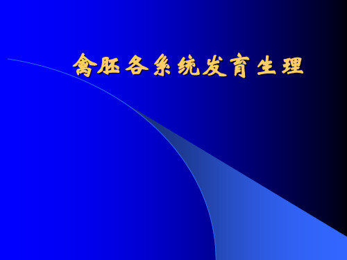 禽胚各系统发育生理