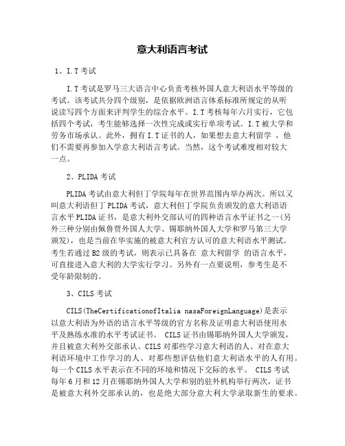 意大利语言考试