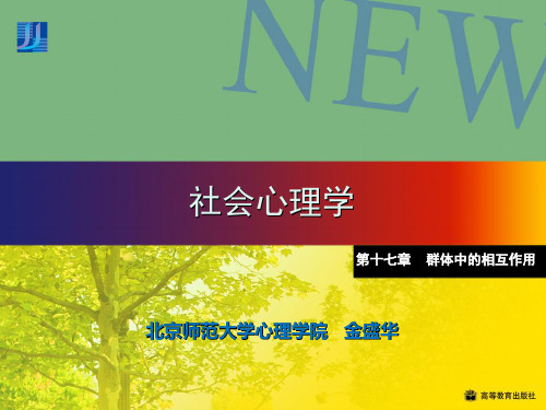 社会心理学(北师大精品课程)17