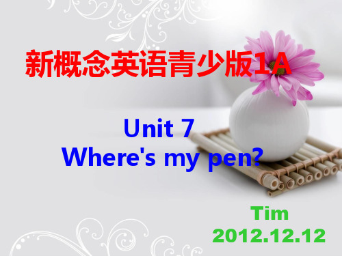 新概念青少版1A Unit7