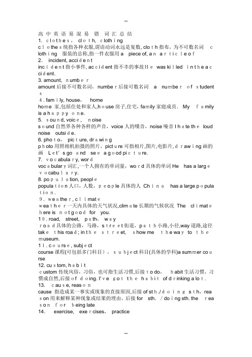 高中英语近义词