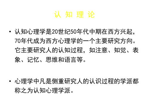 认 知 理 论